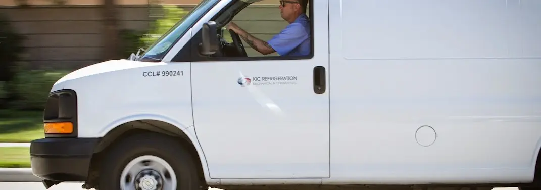 KIC Refrigeration service vehicle serving Enoch area